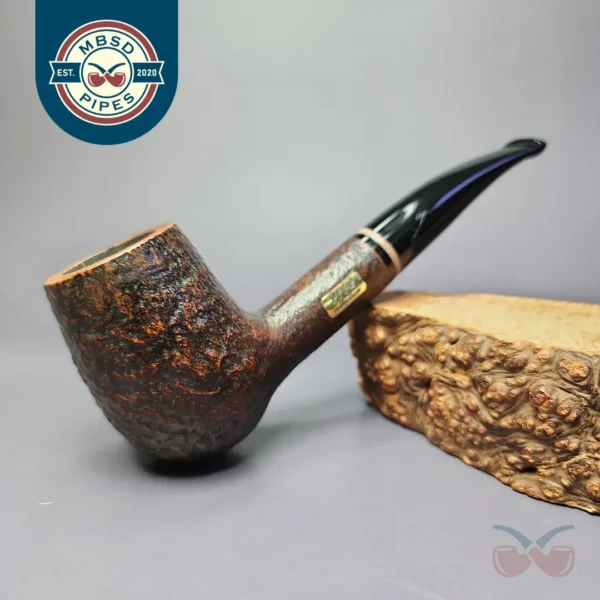 Savinelli Collection 2002 Sandblasted Billiard Estate Briar Pipe, Italian Estates