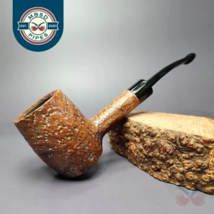English Rustic Sandblasted Poker Estate Briar Pipe, English Estates