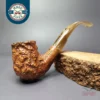 Caminetto Business 192 Large Rusticated Bent Billiard Estate Briar Pipe, Italian Estates