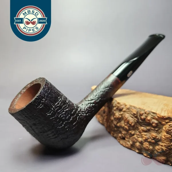 Chacom Select Straight Grain Sandblasted Billiard Estate Briar Pipe, Unsmoked, 9mm