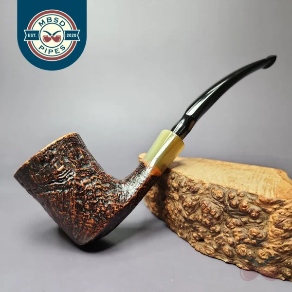 Savinelli Nonpareil 9004 Sandblasted Dublin Estate Briar Pipe, Italian Estates