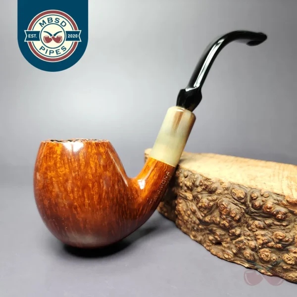 Talamona Marco Polo Smooth Bent Egg Estate Briar Pipe, Italian Estates