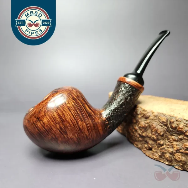 Gregor Lobnik 4 Star Partially Sandblasted Acorn Estate Briar Pipe, Unsmoked