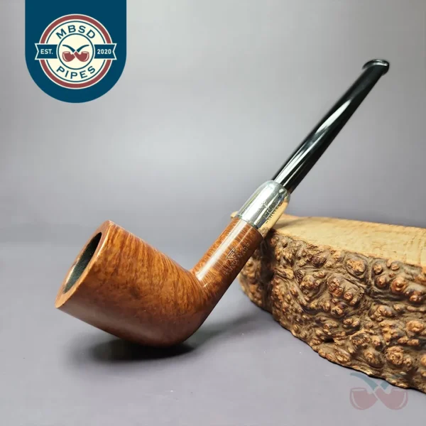 WDC Sterling Hand Made Smooth Army Mount Dublin Estate Briar Pipe, American Estates