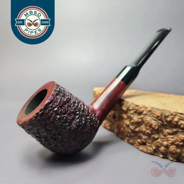 Sean Reum Glacier "Chipblast" Rusticated Billiard Briar Pipe, New
