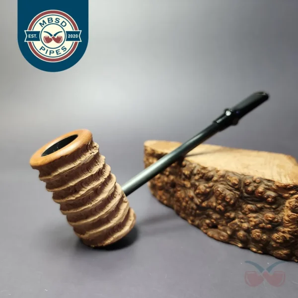 Eltang Basic by Tom Eltang Rusticated Poker Estate Briar Pipe, Unsmoked
