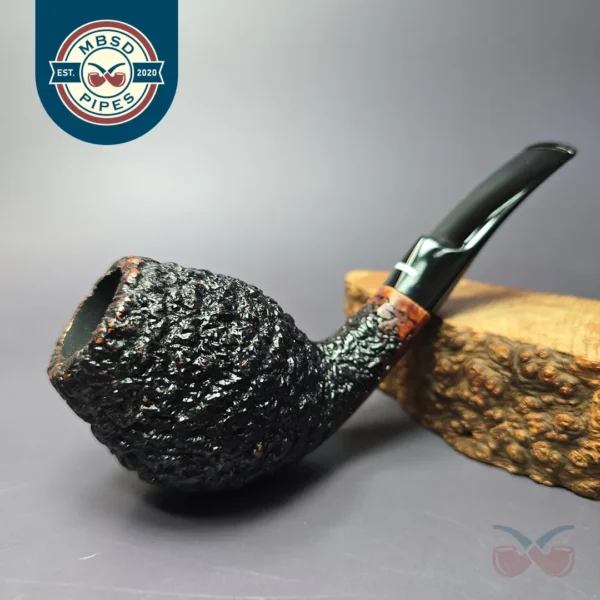 Don Carlos One Note Rusticated Bulldog Estate Briar Pipe, Italian Estates