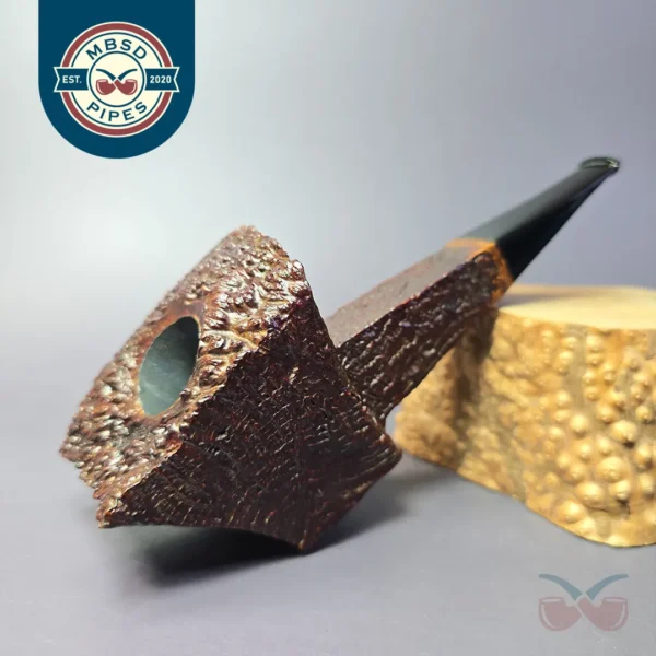 HS Studio XL Sandblasted Panel w/ Plateaux Estate Briar Pipe, Unsmoked