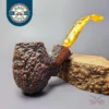 Caminetto Business Rusticated Egg Estate Briar Pipe, Italian Estates