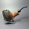 Bari Wiking XL Partially Sandblasted Freehand Estate Briar Pipe, Danish Estates - Image 2