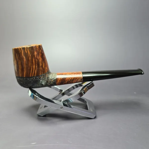 WO Larsen Partially Rusticated Brandy Estate Briar Pipe, Danish Estates - Image 2