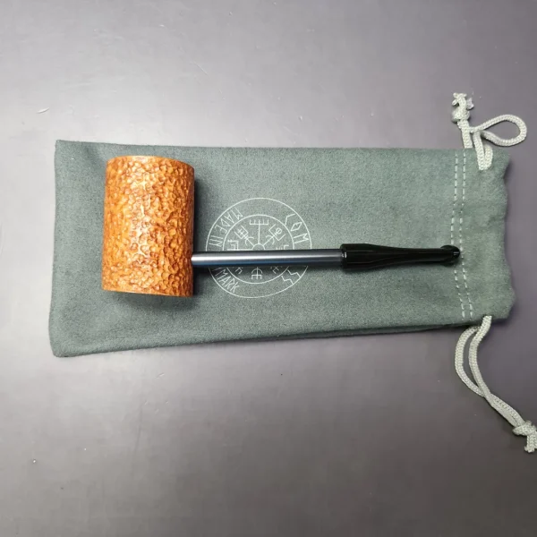 Nording Compass Rusticated Poker Estate Briar Pipe, Unsmoked - Image 2