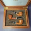 Dunhill 1992 Collector & Dead Root Cased 3 Pipe Set Estate Briar Pipe, Unsmoked - Image 2