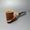 Michael Novak Smooth Spiral Carved Billiard Estate Briar Pipe, Unsmoked - Image 2