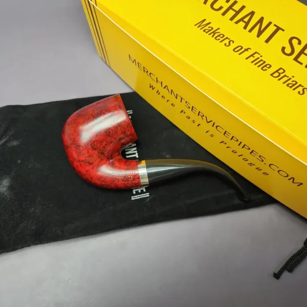 Merchant Service Smooth “Full Bent” Bent Billiard Artisan Briar Pipe, New - Image 2