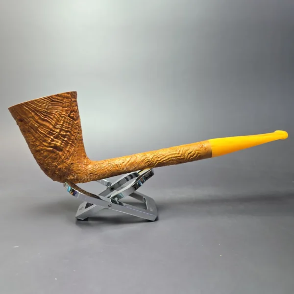 Merchant Service Originals by G. Polla XL Sandblasted Dublin Handmade Briar Pipe, New - Image 2
