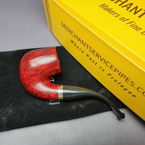 Merchant Service Smooth “Full Bent” Bent Billiard Artisan Briar Pipe, New - Image 2