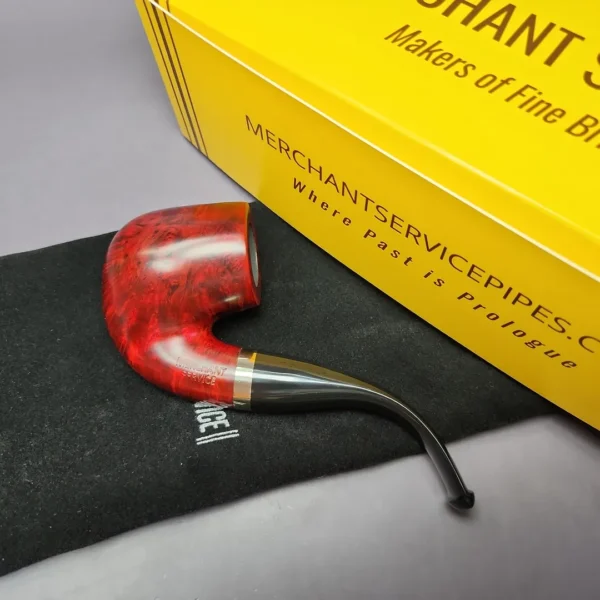 Merchant Service Smooth “Full Bent” Bent Billiard Artisan Briar Pipe, New - Image 2