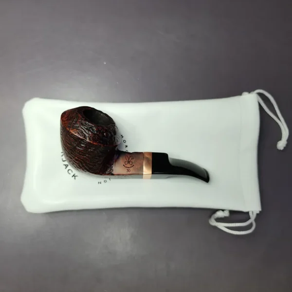 Morgan BlackJack 30 Sandblasted Bulldog Briar Pipe, New - Image 2