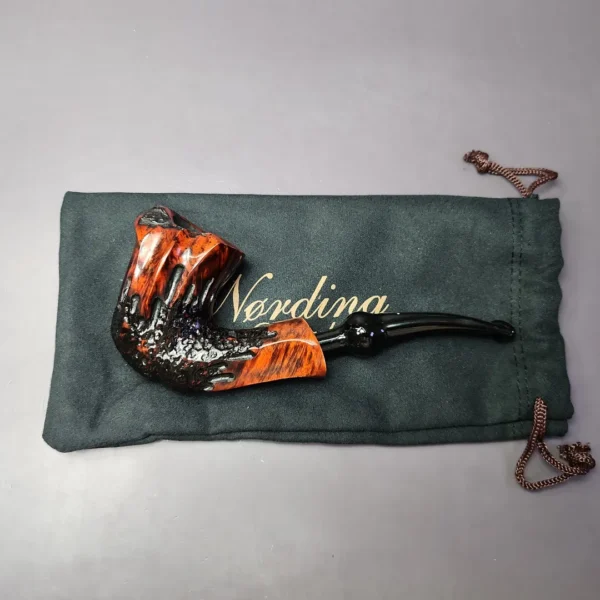 Nording Partially Rusticated Freehand Estate Briar Pipe, Unsmoked - Image 2