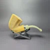 MBSD Meerschaum Silver Bent Panel Dublin Block Meerschaum Pipe, New - Image 2