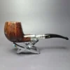 Ferndown Reo 3 Star Silver Spigot Panel Apple Estate Briar Pipe, English Estates - Image 2