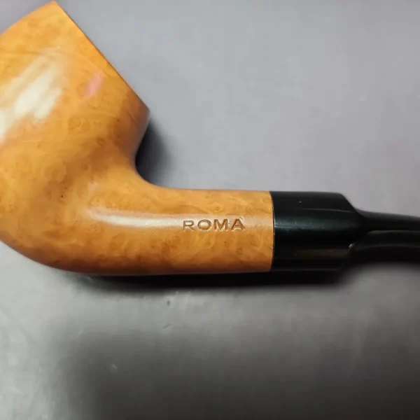 Roma Smooth Bent Apple Estate Briar Pipe, Unsmoked - Image 2