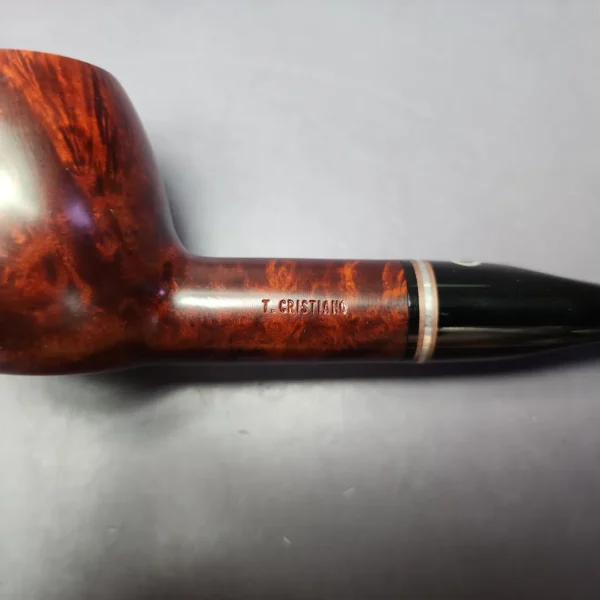 Thomas Cristiano Smooth Apple Estate Briar Pipe, Unsmoked - Image 2