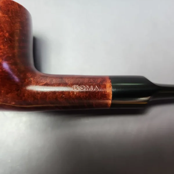 Roma Smooth Saddle Billiard Estate Briar Pipe, Unsmoked - Image 2