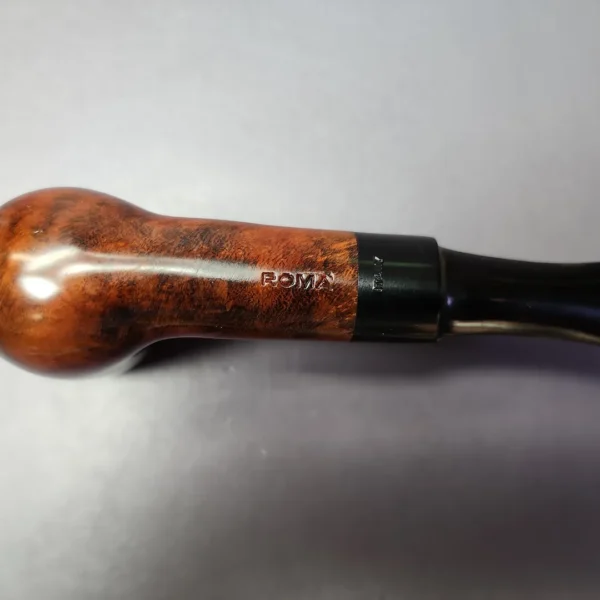Roma Smooth Saddle Billiard Estate Briar Pipe, Unsmoked - Image 2
