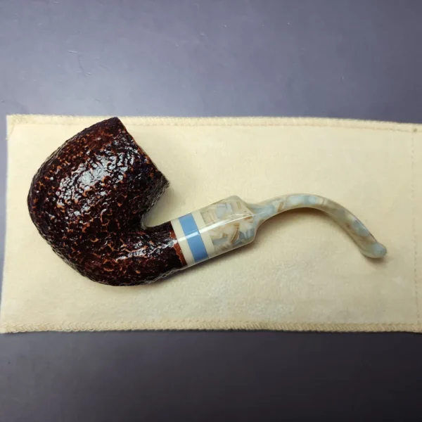 Savinelli Sasso 614 Rusticated Bent Billiard Briar Pipe, New, 6mm - Image 2