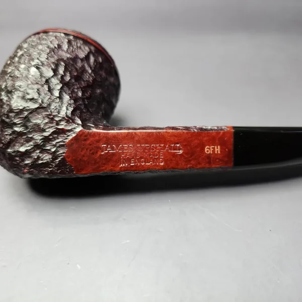 James Upshall Bark Group 6  Rusticated Bulldog Estate Briar Pipe, Unsmoked - Image 2