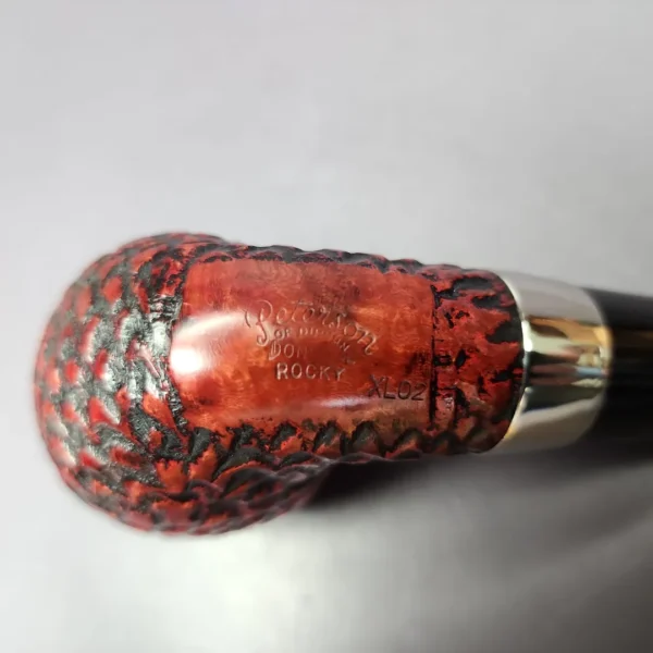 Peterson Donegal Rocky XL02 Rusticated Apple Estate Briar Pipe, Irish Estates - Image 2