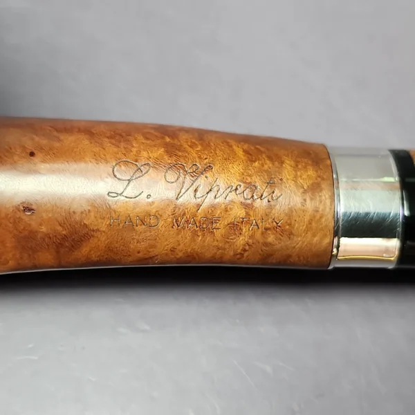 Viprati 1 Clover Smooth Acorn w/ Silver Estate Briar Pipe, Italian Estates - Image 2