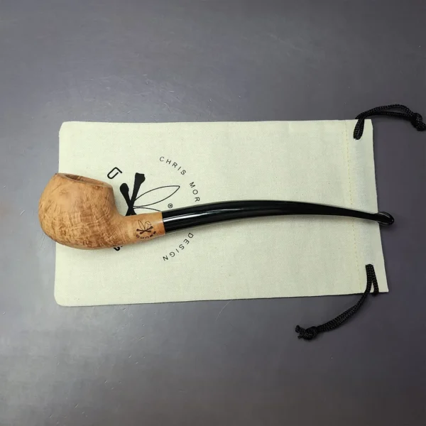Morgan Bones Sandblasted Demiwarden Apple Briar Pipe, New - Image 2