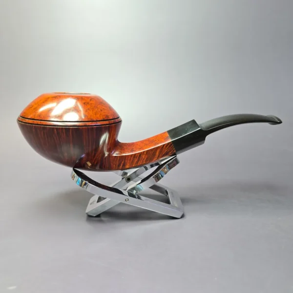 S. Bang (Per Hansen) XL Smooth Squat Bulldog Estate Briar Pipe, Unsmoked - Image 2