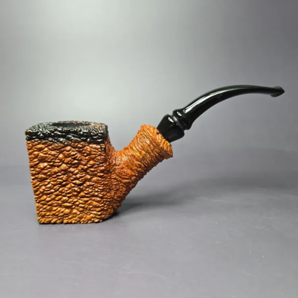 Brebbia Linea Varese Patent 402 Panel Sitter Estate Briar Pipe, Unsmoked - Image 2
