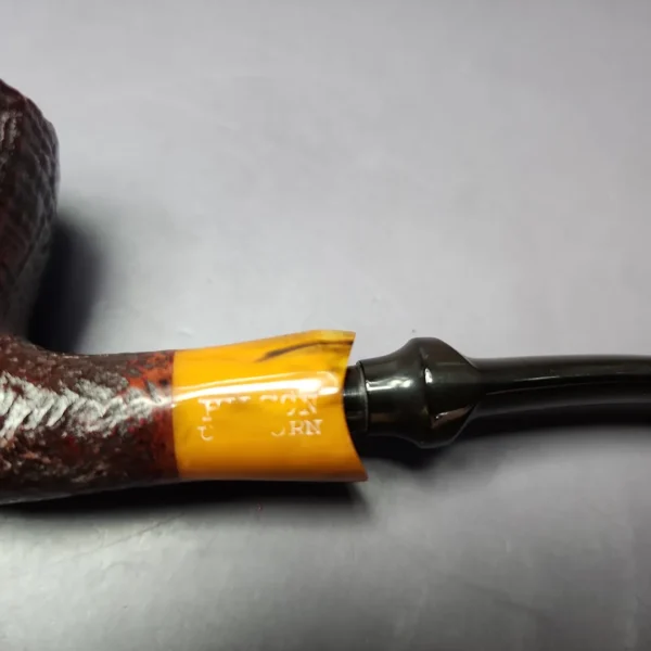Hilson Unicorn Sandblasted Egg w/ Acrylic Estate Briar Pipe, Dutch Estates - Image 2