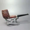 Ashton Pebble Grain XX Sandblasted Billiard w/ Silver Estate Briar Pipe, English Estates - Image 2