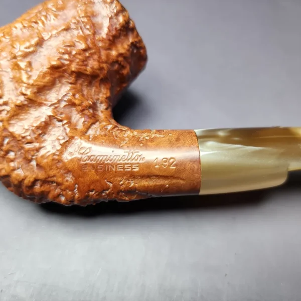 Caminetto Business 192 Large Rusticated Bent Billiard Estate Briar Pipe, Italian Estates - Image 2