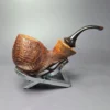 PapaBearPipes by Tim Beaumont Sandblasted Egg Handmade Briar Pipe, New - Image 2