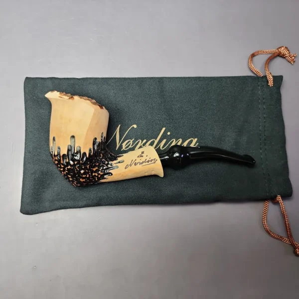 Nording Signature Smooth Partially Rusticated Freehand Estate Briar Pipe, Unsmoked - Image 2