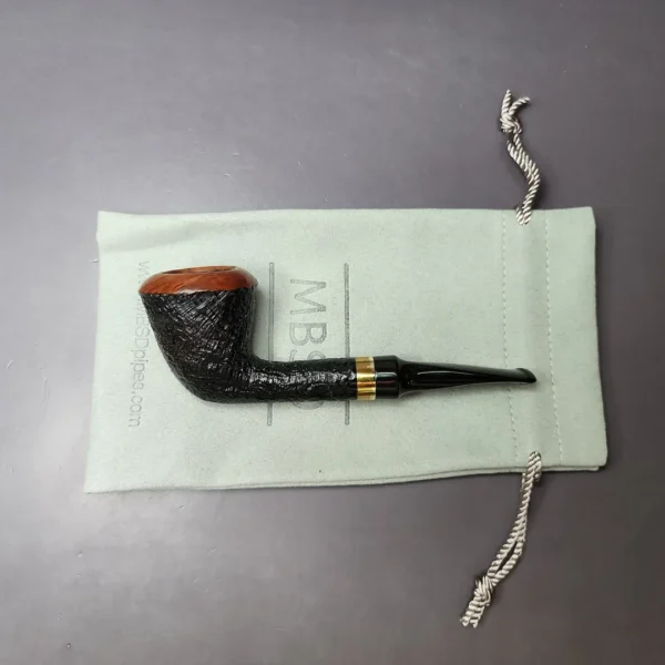 Brebbia Gemma 882 Sandblasted Rhodesian Estate Briar Pipe, Italian Estates - Image 2