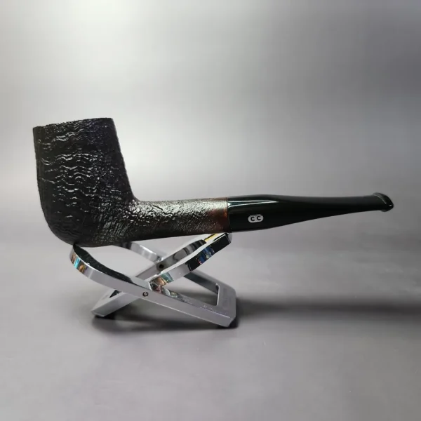 Chacom Select Straight Grain Sandblasted Billiard Estate Briar Pipe, Unsmoked, 9mm - Image 2