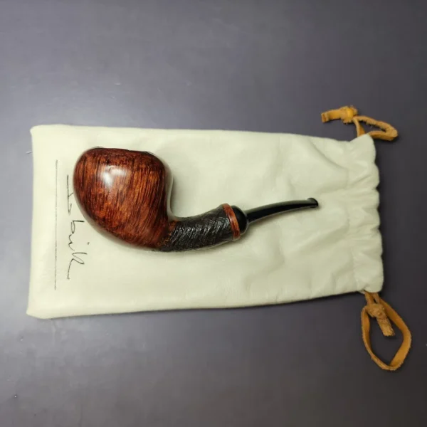 Gregor Lobnik 4 Star Partially Sandblasted Acorn Estate Briar Pipe, Unsmoked - Image 2