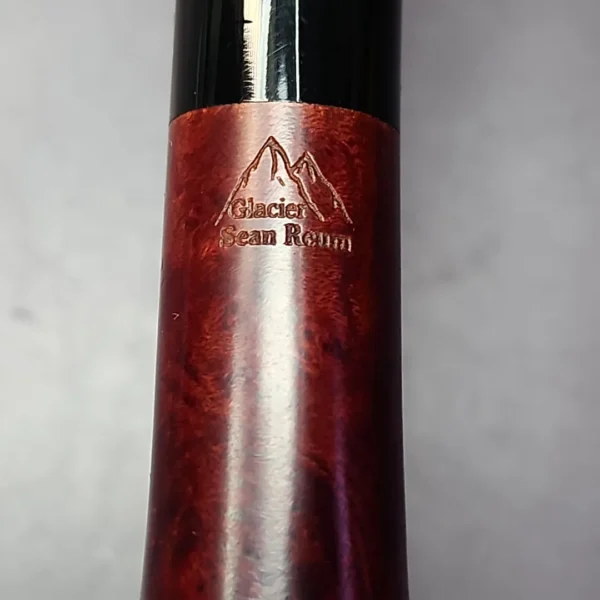 Sean Reum Glacier "Chipblast" Rusticated Billiard Briar Pipe, New - Image 2