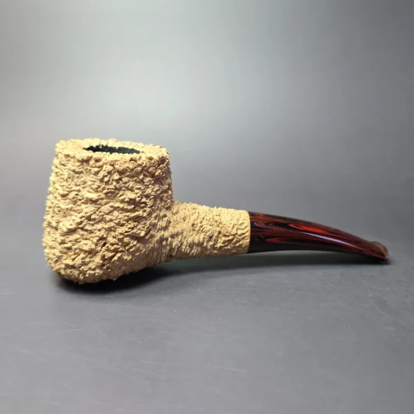 Pipe Tristan Natural Granite Rusticated "55" Pot Handmade Briar Pipe, New - Image 2