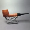 Merchant Service Originals by G. Polla Sandblasted Billiard Handmade Briar Pipe, New - Image 2