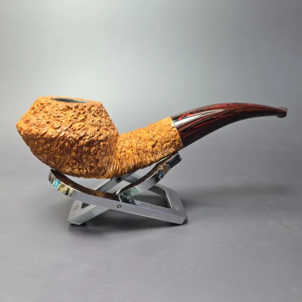 Pipe Tristan Granite Rusticated Bullmoose Handmade Briar Pipe, New - Image 2