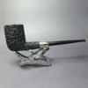 Pipe Tristan Granite Rusticated Army Mount Billiard Handmade Briar Pipe, New - Image 2